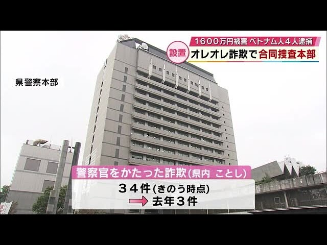 【大分　外国籍】オレオレ詐欺、高齢女性から１６００万円だまし取る　グエン容疑者ら４人逮捕