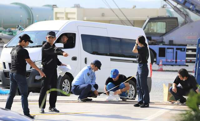 辺野古抗議活動制止の警備員死亡　沖縄県警、事故現場で実況見分