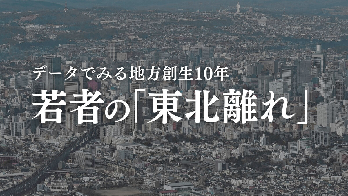 地方創生10年　東北から東京圏に20代13万人が流出、6割は女性　「東北離れ」と少子化の加速深刻