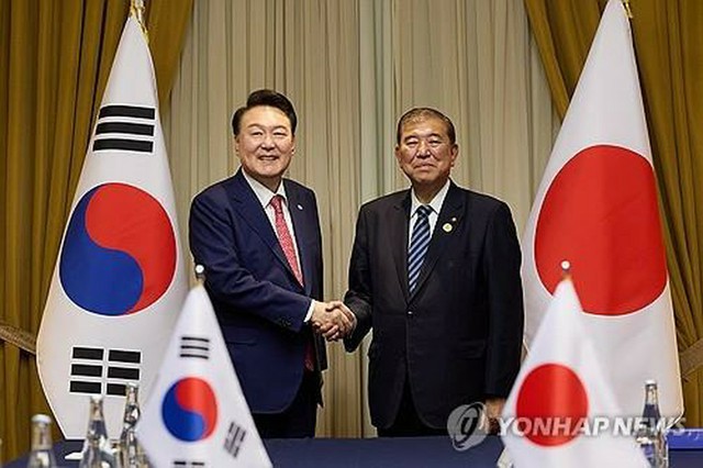 石破首相、韓国との向き合い方を問われ「日韓関係の改善を進めてきた尹大統領の努力を損なうようなことがあってはならない」