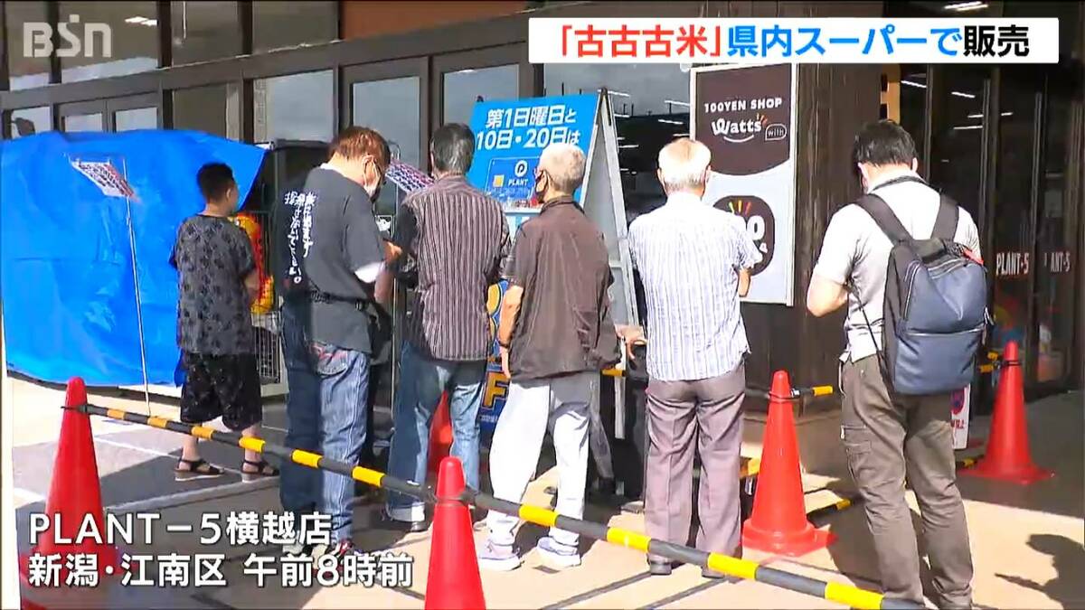 【備蓄米】先頭の男性は「夜中の12時から…」コメどころ新潟でも”古古古米”に長い列